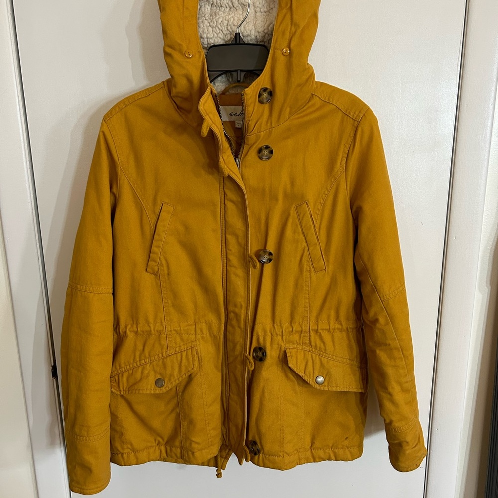 Sebby coat, yellow ochre/ mustard yellow, size L